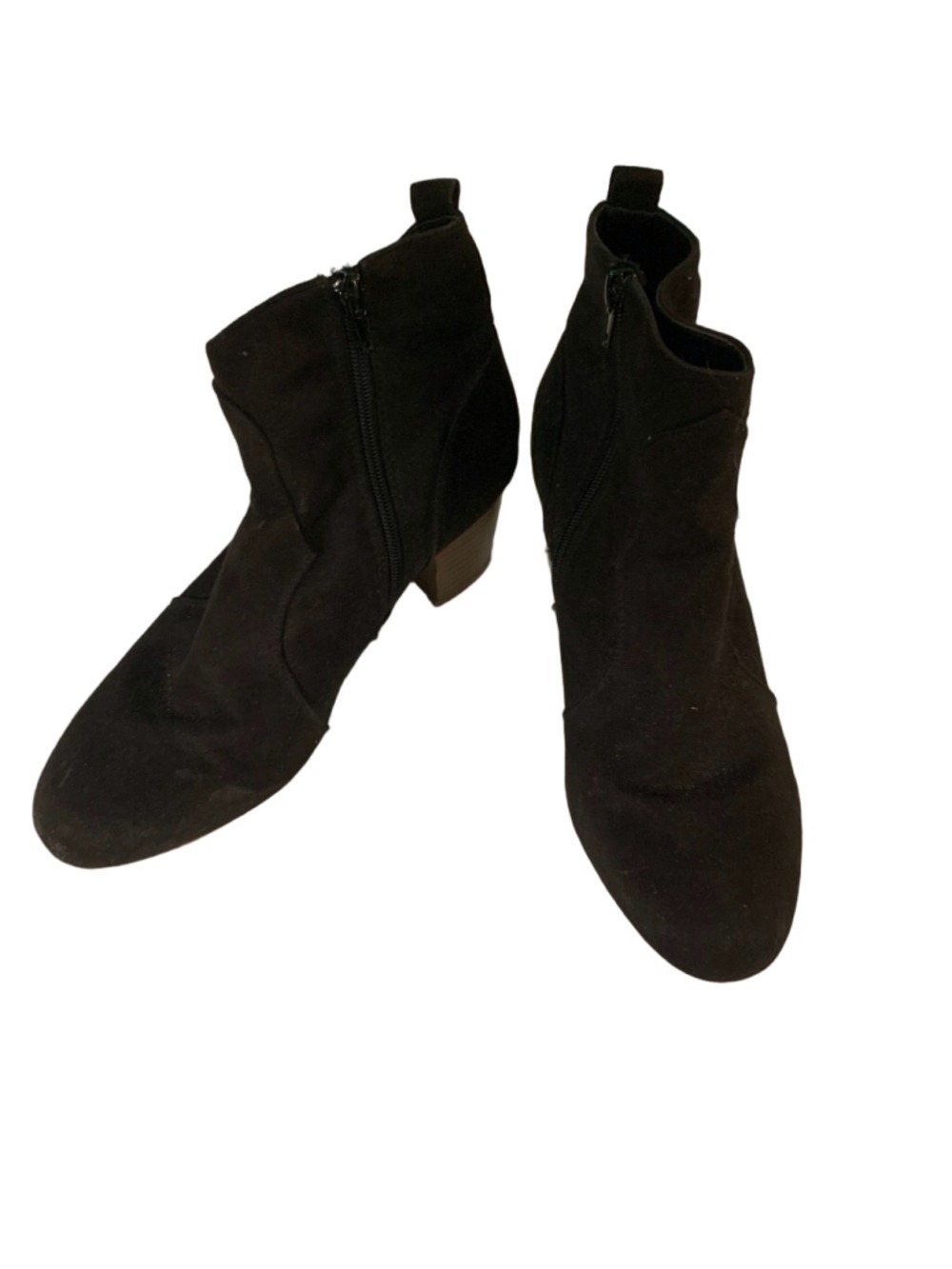 Women's American Eagle Black Ankle Boots Booties US 9.5 wide Brown Heel